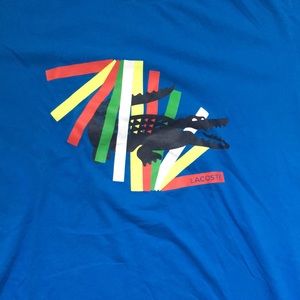 LACOSTE blue tee shirt
